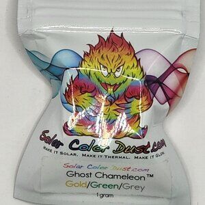New, Gold/Green/Grey Solar Color Dust Ghost Chameleon Color, 1 Gram Tub